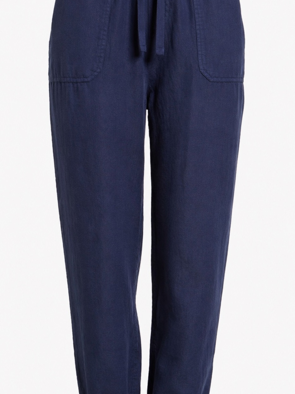Caslon 100% Linen Jogger Pants Navy Blue Women's Size L - Excellent Condition
